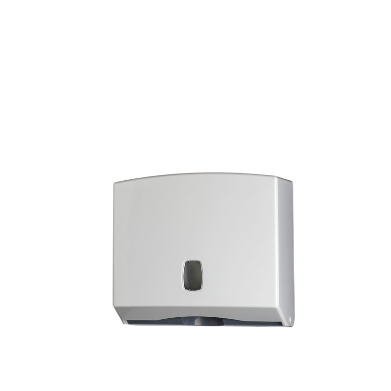 Dispenser per Asciugamani Piegati Basica Medial International - 25x9,2x22 cm - 104022 (Bianco e Grigio)