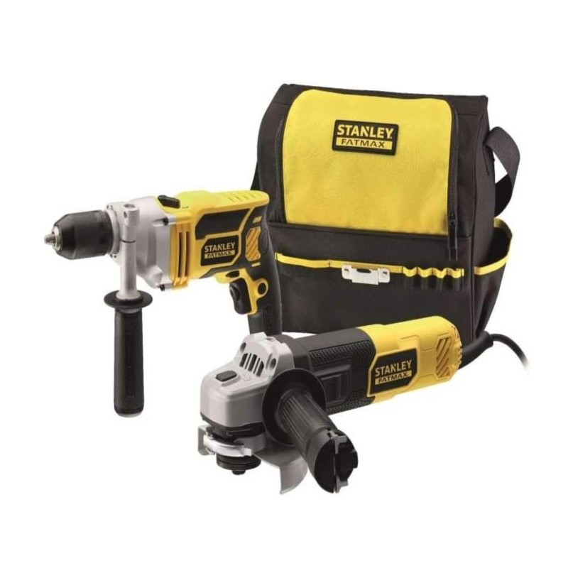 STANLEY - KIT TRAPANO A PERCUSSIONI 750W+SMERIGLIATRICE 850W 115M