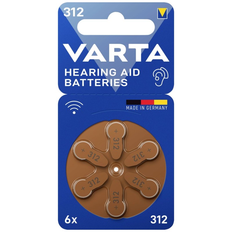 VARTA BATTERIA ACUSTICA 312 BL.6PZ.